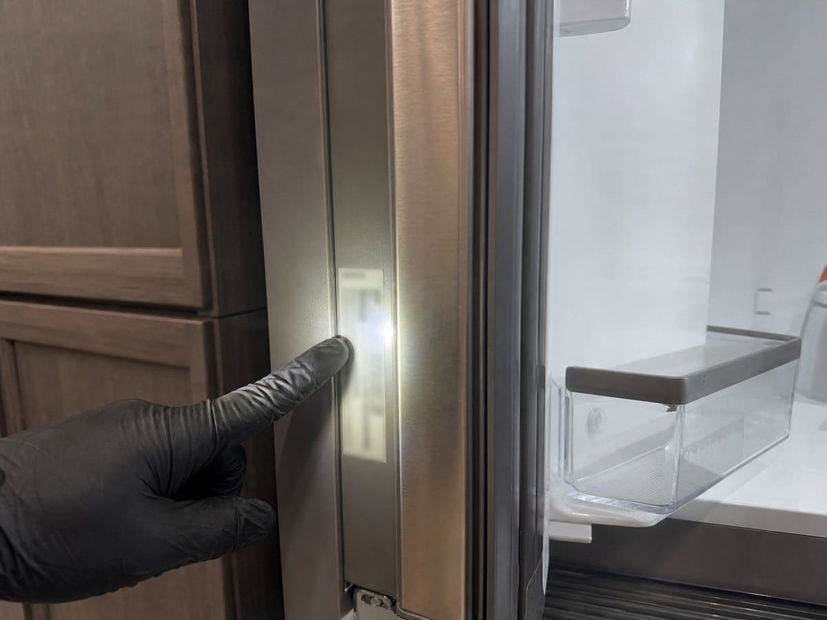 Close-up model and serial tag for Sub-Zero parts matching in Montclair